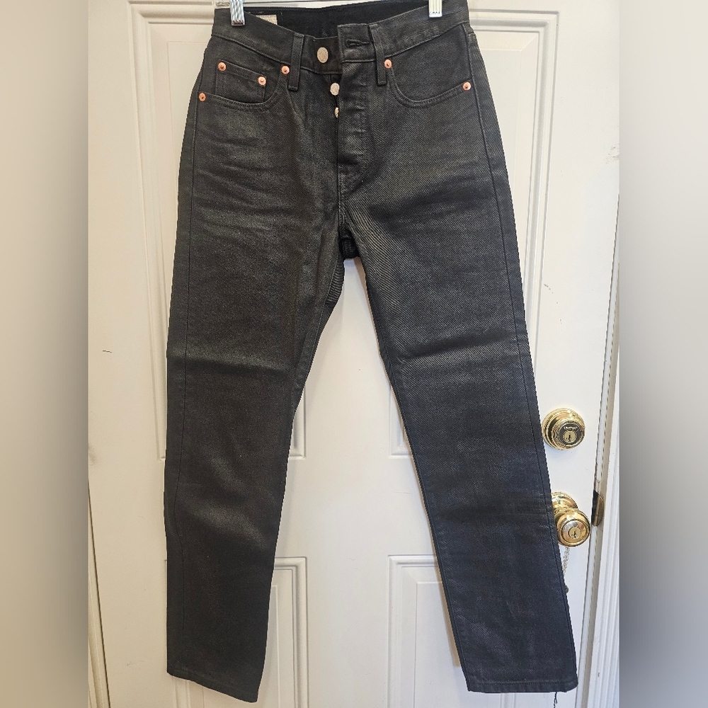 Levi's, black, wax, streetwear, casual, office,  classic, cowboy, western, 501